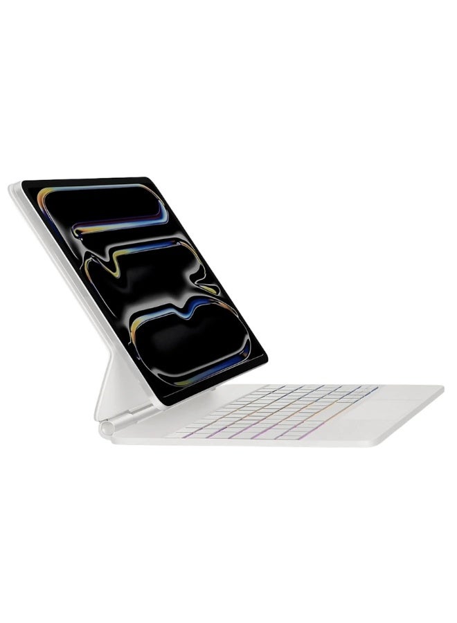 بريمكس كيبورد لوحة مفاتيح ماجيك متوافقة مع أجهزة  ايباد 11 برو  , اير  4 ,  اير  5 ,  اير  11  باللغة العربية والانجليزية - أبيض - Image 2